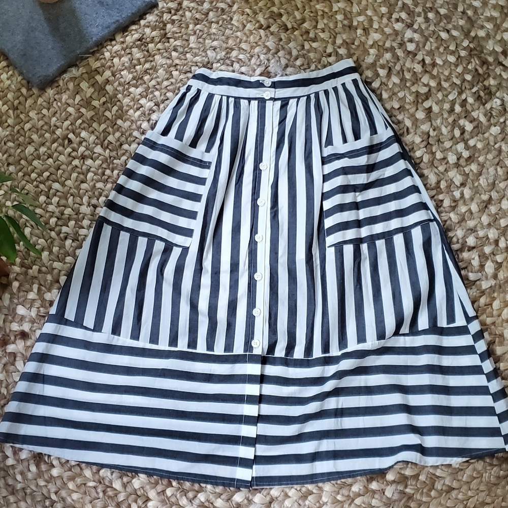 A-Line Midi Skirt with Pockets